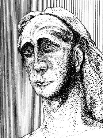 Christuskopf nach dem ursprünglichen Modell aus Plastilin